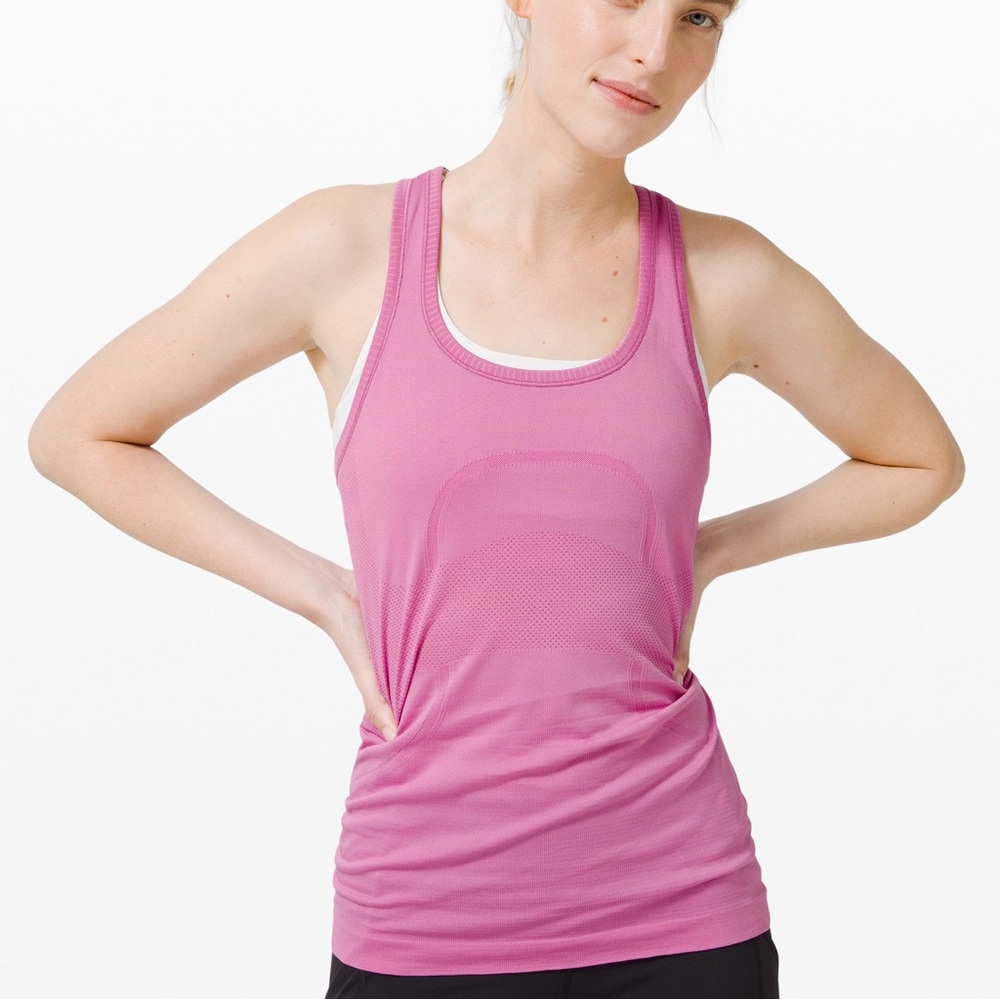 Lululemon Swiftly Tech Racerback Tank Top in Magenta Glow, Size 4